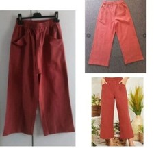 Pantacourt Été Orange Foncé Femme Taille 36 , S 🧡