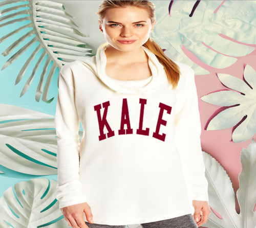 Kale sweatshirt tunic - kale, sweatshirt-