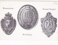 carte postale thème Plaques Postillon et courriers TTB