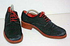 ROBERT CLERGERIE Derbies Richelieu Vintage Velours Bleu Marine T 10 /44 TBE