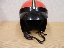Casque De Moto Lupa Vespa Biker Rouge Oldtimer Années 60 70 Vintage