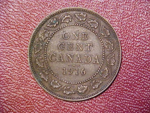 1916 canadian large cent - large,
