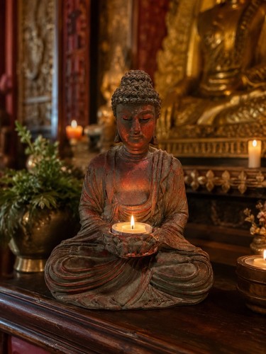Vtg sitting buddha - sitting,