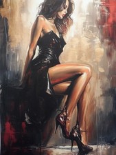 SUPERBE IMPRIMEE STYLE TABLEAU SUR TOILE FORMAT 20X15 CM - NEUF