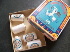 BOITE DE 5 BOBINES  DE FIL BLANC 500 mètres  N° 60 - ARIANE - BO 8