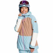 Roxy Ravine Veste Damen-Snowboardjacke D'Hiver de Ski Snow Neuf Bleu