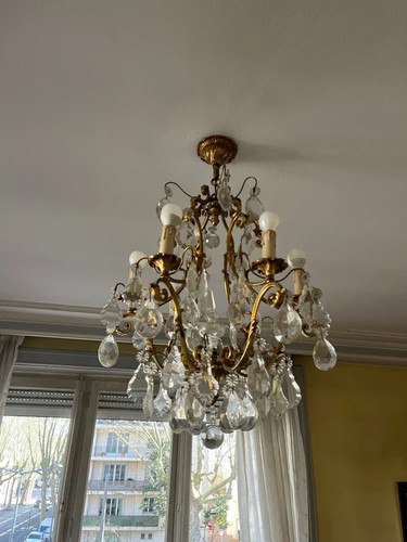 Lustre pampilles bronze - lustre, en