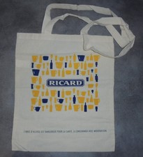 COLLECTOR NEUF VINTAGE SAC TOTE BAG RICARD FOURRE-TOUT Toile Coton PUBLICITAIRE