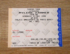 Mylene farmer ticket concert Tour Paris bercy 1996
