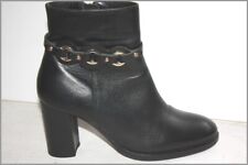 HEYRAUD Bottines Boots Cuir Lisse Noir T 38  ETAT NEUF