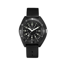 Montre militaire de campagne BENRUS Type III noire/noire édition limitée nouv...
