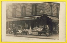 cpa RARE Carte Photo PARIS Rue