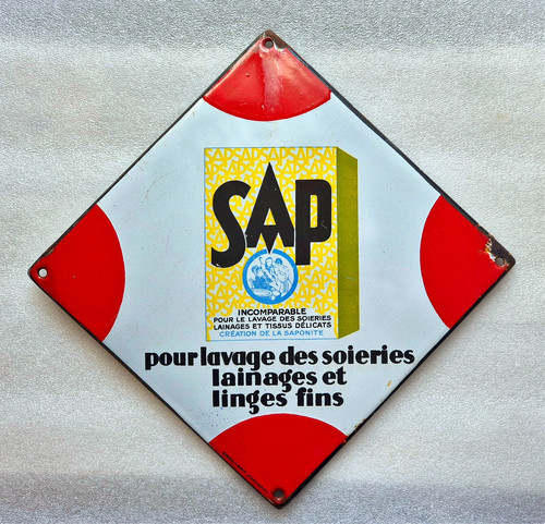 Plaque émaillée lessive - plaque,