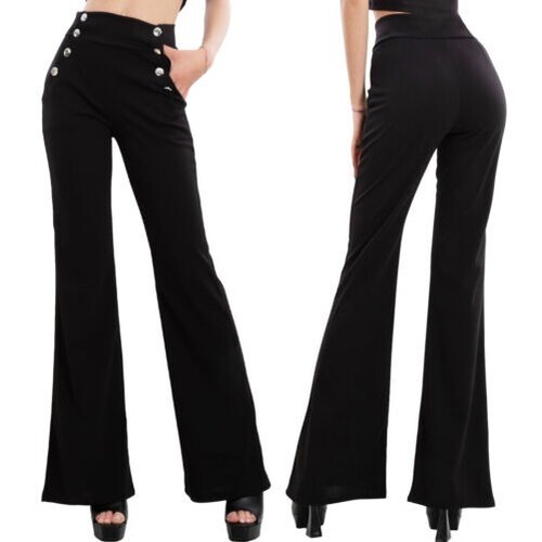 Pantalons femme cloche moulant - pantalons,