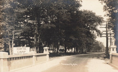 Traverse city rppc 1920s - city,