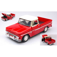 CHEVROLET C10 FLETSIDE PICK-UP 1966 RED 1:24 Motormax Auto Stradali Nouveau modè