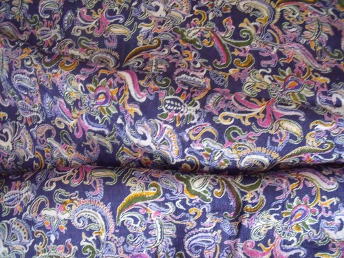 Tissu vintage soie indienne - tissu,