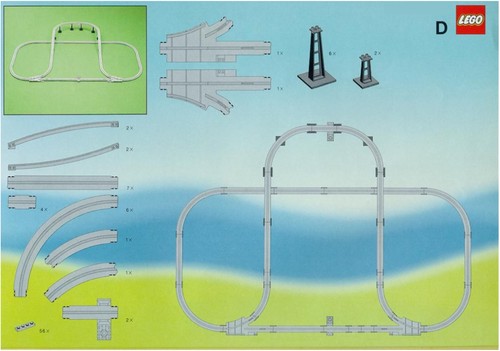 Lego train rails - train, chemin
