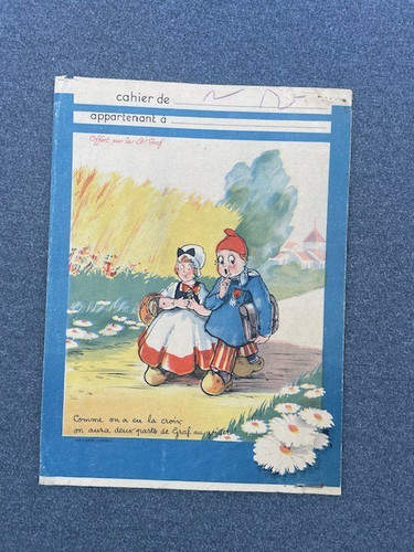 Ancien protège cahier graf - protège-cahier, "graf"