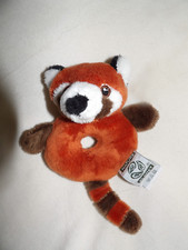 Doudou Peluche Hochet Nature Planet Renard Roux Blanc Marron