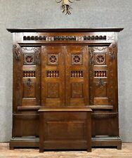 Superbe et immense porte manteaux a fonction de coffre en chene massif vers 1880