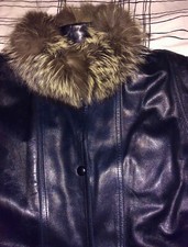 Superbe veste 3/4 cuir plongé