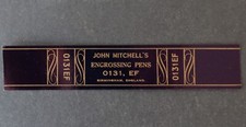 Etiquette boite de plumes JOHN MITCHELL'S 0131 EF pens nibs box label