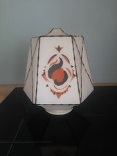 ANCIEN LUSTRE SUSPENSION EN OPALINE OBUS  ART DÉCO 