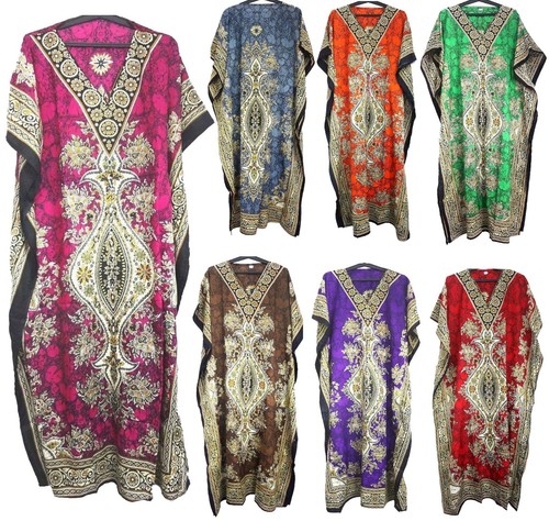 Robe longue caftan - à, fleurs