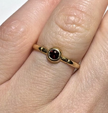 Bague Solitaire En Or Jaune 9k