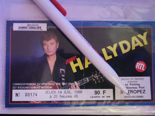 Johnny hallyday billet - -, /
