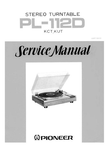 Service manuel instructions - manuel, d'instructions