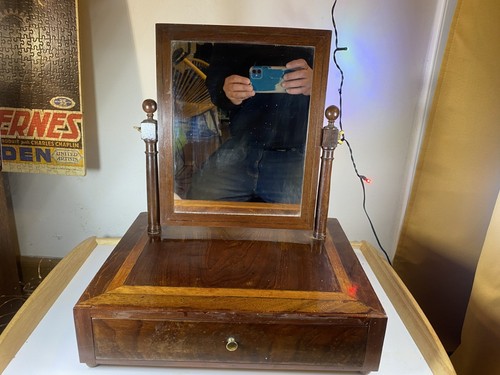 Ancien miroir barbier - de,