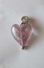 PENDENTIF COEUR MURANO - ROSE