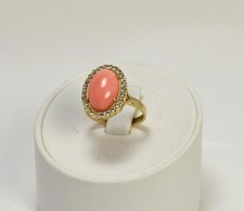 Bague En Or Jaune 18 Ct Corail
