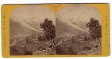 Originale Photo 19ème Stereo - France - Chamonix et Mont Blanc (Tairraz Jh)