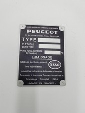 Plaque constructeur peugeot - constructeur,