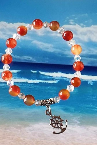 Bracelet pierres cornaline - pierres,