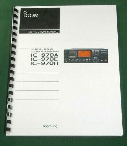 Icom 970a h instruction - ic-970a/e/h,