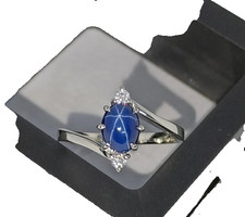 Bleu Lindy Étoile Bague