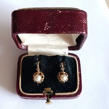 Boucles D'oreilles anciennes Dormeuses Or 18 k