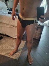 New Men's Sexy Black and Tan
