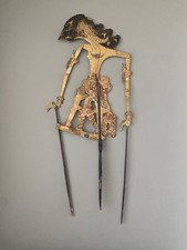 Vieille marionnette - Theatre d'ombres chinoises -Java- Indonésie - Wayang Kulit