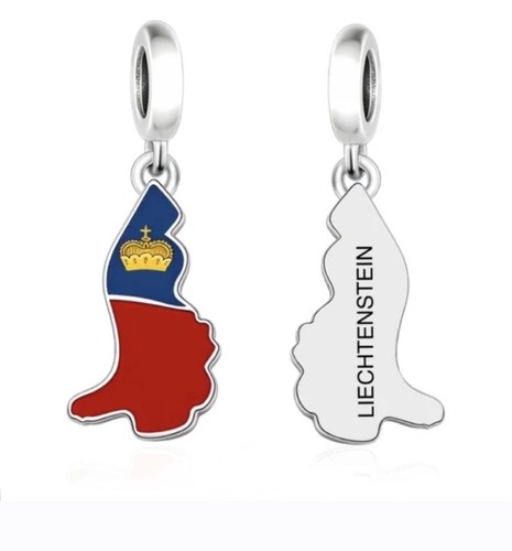 Liechtenstein country map - map, flag