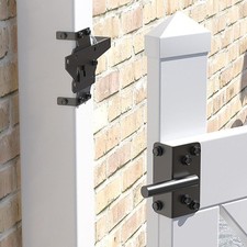 Loquet de portail autobloquant robuste en bois/PVC pour clôture de jardin et