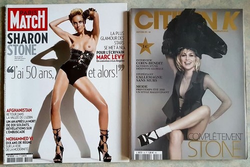 Sharon stone magazines - x2,