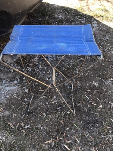Ancien tabouret pêche ou - ancien,