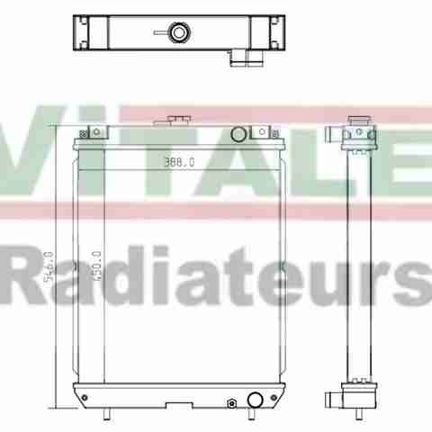 Radiateur eau iseki - radiateur,