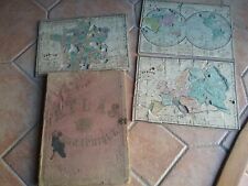ANCIEN JEU PUZZLE BOIS JULLIEN ATLAS GEOGRAPHIQUE FRANCE EUROPE MAPPEMONDE 19 em