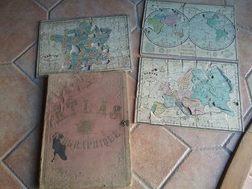 Ancien jeu puzzle bois - jeu,